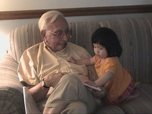 Pa and Raimi reading